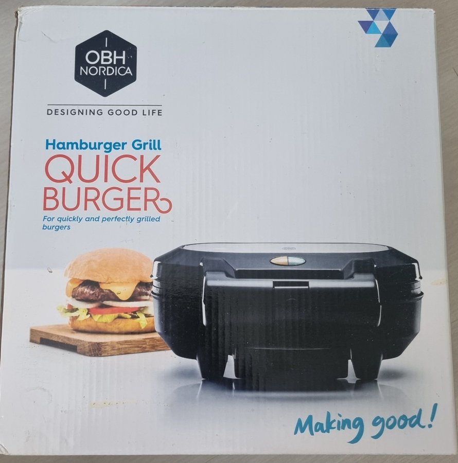 OBH Nordica Hamburger grill quick burger