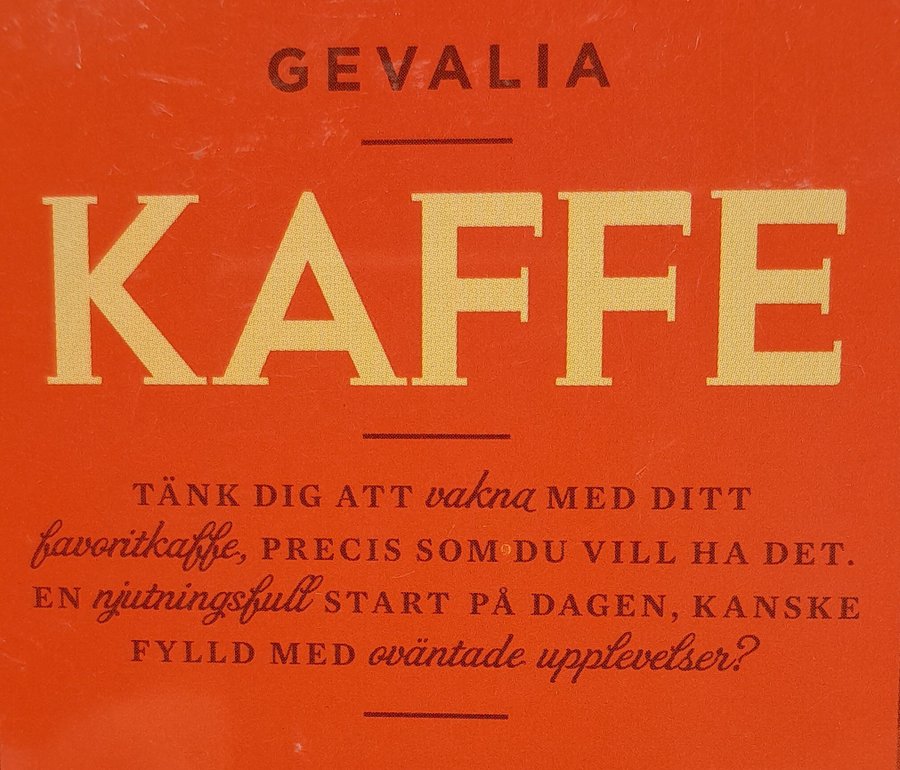 Gevalia Kaffeburk Plåtburk - Mycket fint skick!