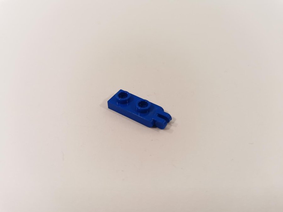 Lego - hinge - tile - ledad - 1x2 - 2 fästen - part 4276 - blå