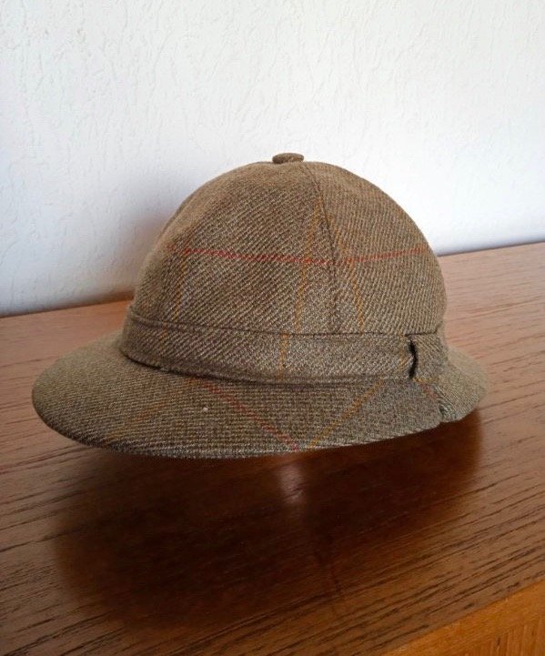 Vintage Tweed Hatt - Engelsk Design Ull Tyg