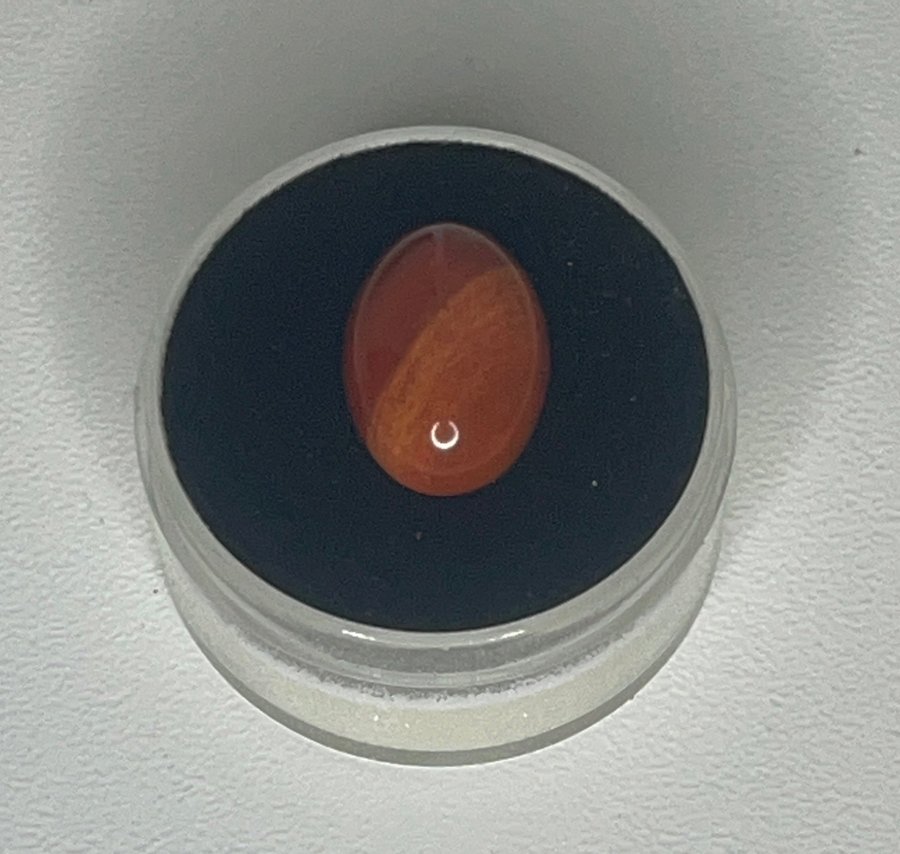 Naturlig karneol 5.45 ct cabochon, perfekt för smycken. Healing/Reiki/diy