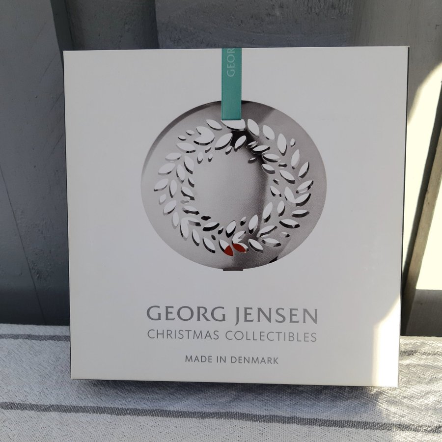 2016 Juleuro Magnolia Krans ÅRLIG Palladium Plated Christmas Mobile GEORG JENSEN