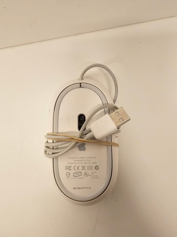 Apple A1152 Kabelansluten USB Original Mus Vit