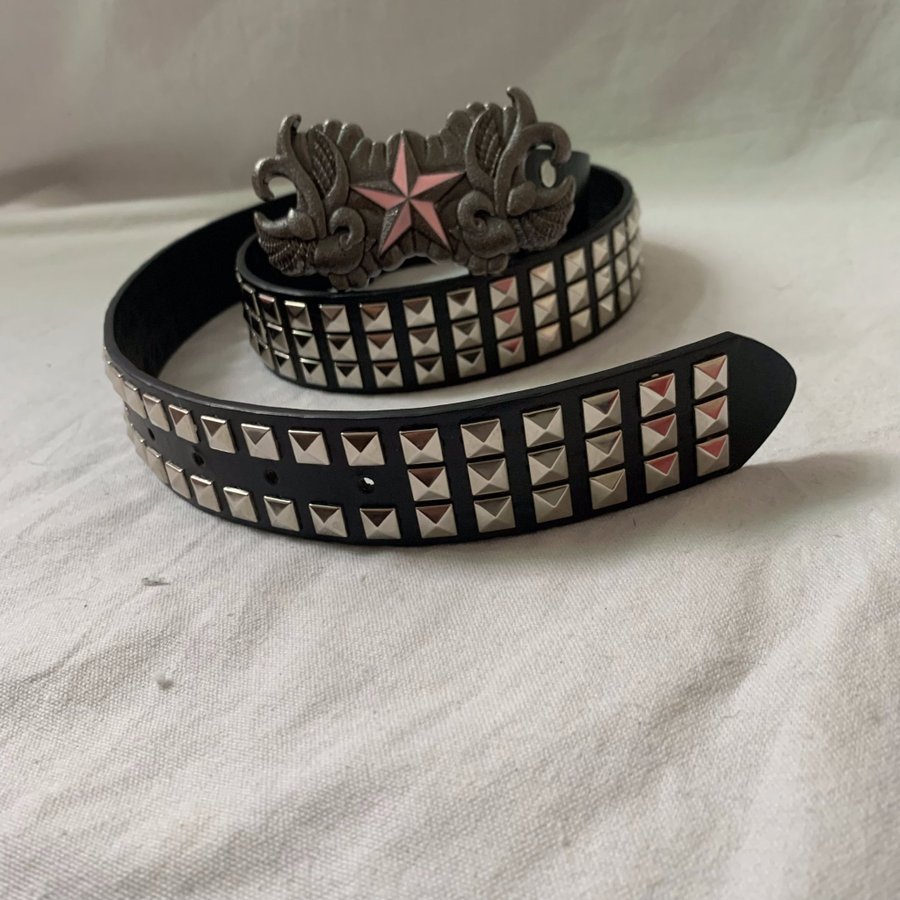 söt rosa dödskalle spänne bälte y2k/punk/rock belt unsex