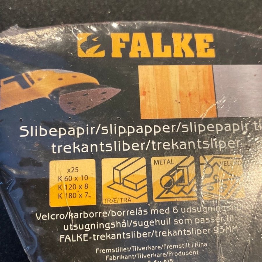 Falke Slipapper/Slippers/Slipepapir till Trekantsliper/Trekantsliper