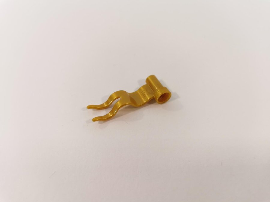 Lego - tillbehör - flagga - 1x4 - part 4495b - guld (pearl gold)