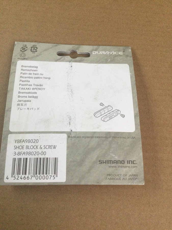 Shimano Dura-Ace Bromsbelägg BR-7700/6500/5500 NOS NIB från nedlagd verkstad