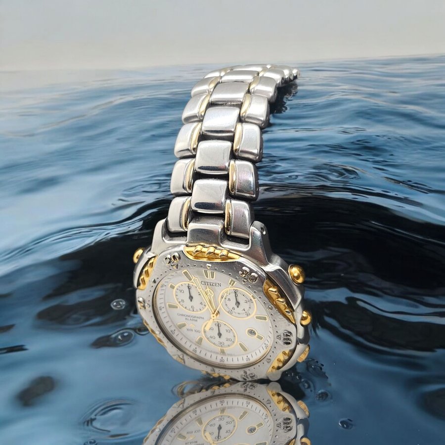 Elegant Citizen Promaster Classic Diver Chronograph Herrklocka i Stål och Guld