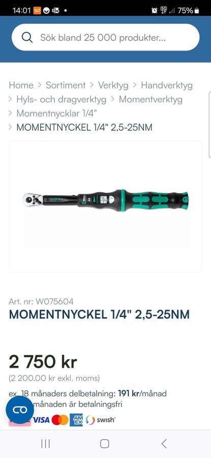 Wera click torque momentnyckel