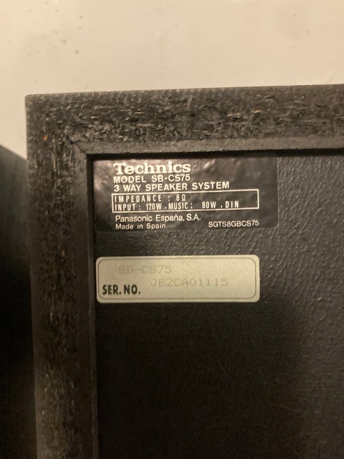 HÖGTALARE , Technics SB-CS75