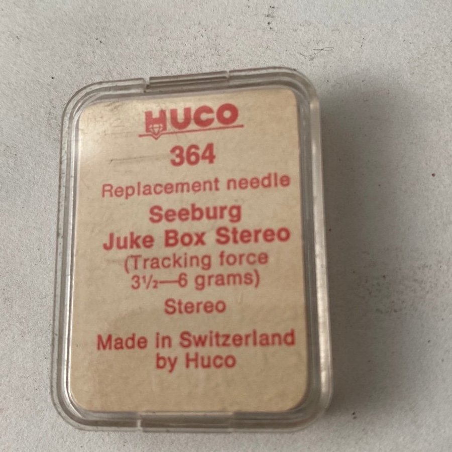 Huco 364 Ersättningsnål för Seeburg Jukebox Stereo