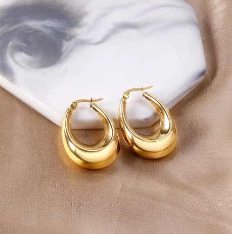 Golden Hoops Øreringe