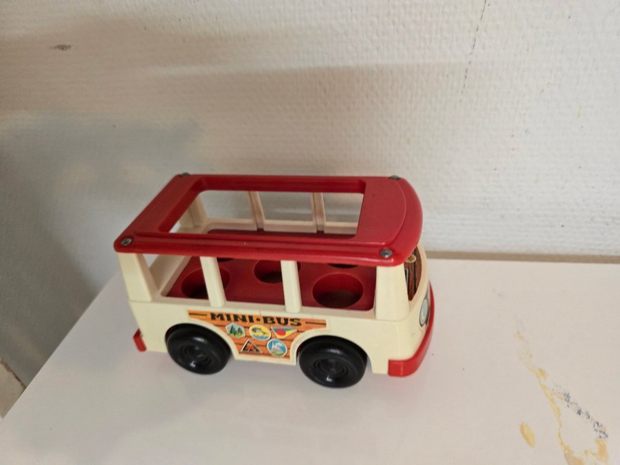 Fisher-Price Mini-Bus Leksaksbuss, Retro Vintage