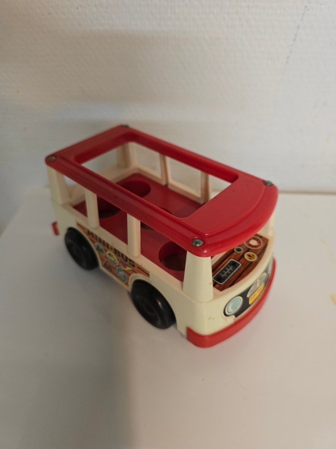 Fisher-Price Mini-Bus Leksaksbuss, Retro Vintage