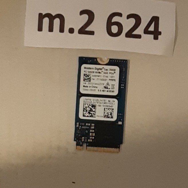 SSD, m.2 , 256GB , NVMe , märke: WD , formfaktor 2242