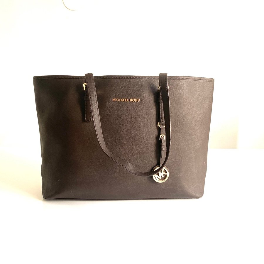 MICHAEL KORS MK Jet Set Saffiano Läder Laptop Bag Väska Tote Bag. 100% Skinn