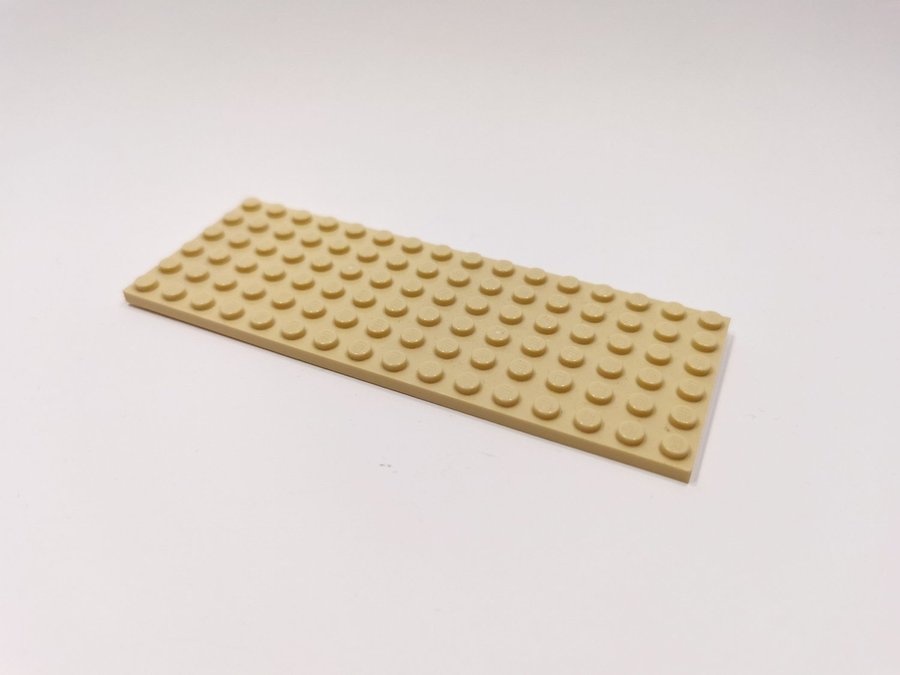 Lego - platta - plate - 6x16 - part 3027 - ljus biege (tan)