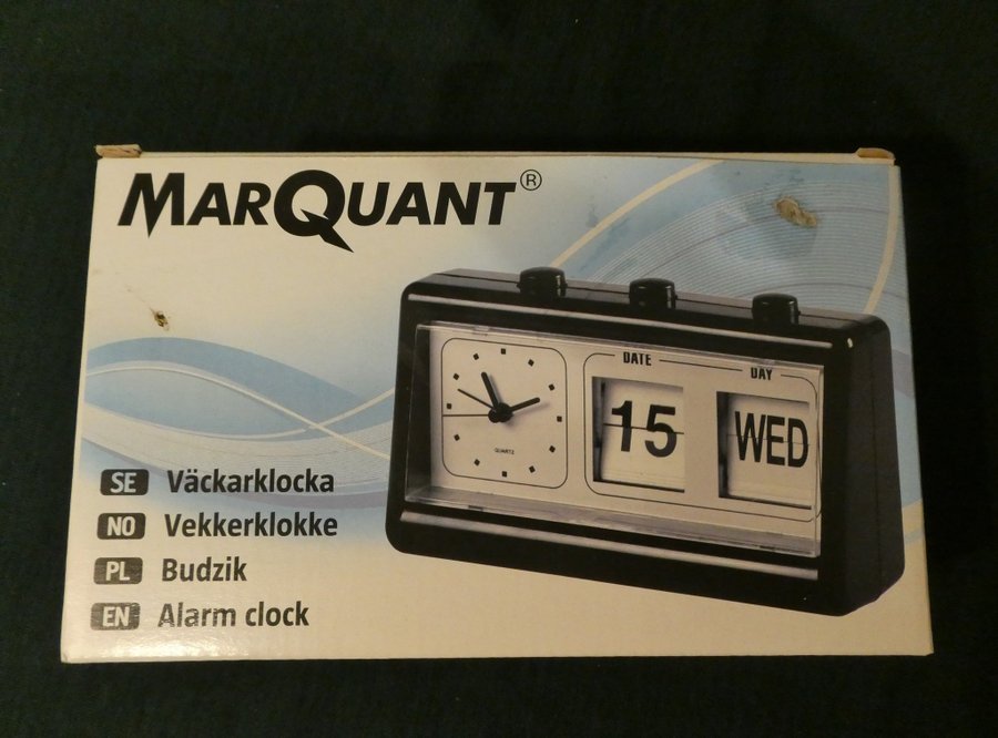 Marquant väckarklocka med kalender