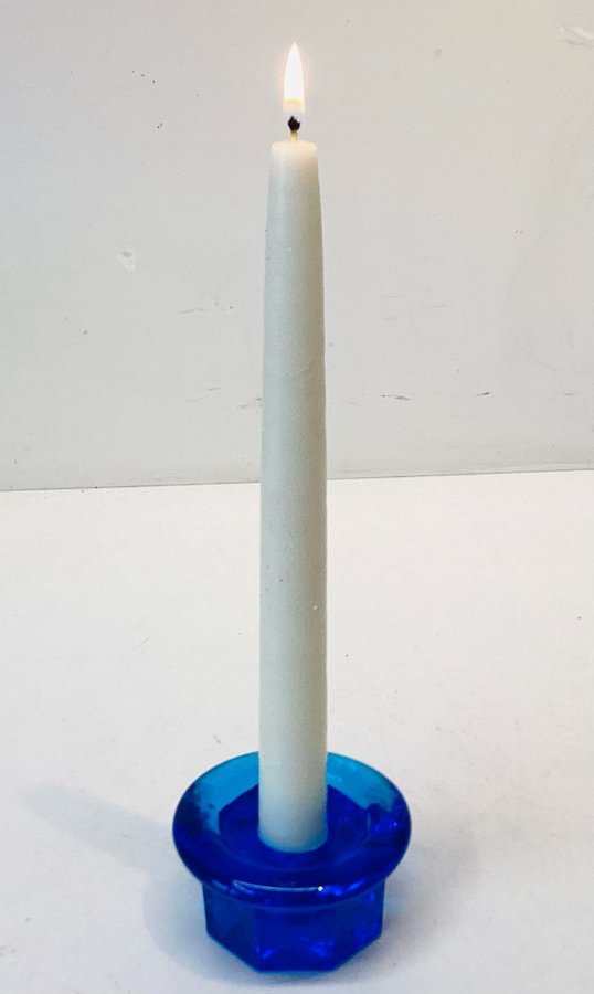 Retro Vintage Vacker Ljusstake för Kronljus från Eneryda Glasbruk i fint skick !