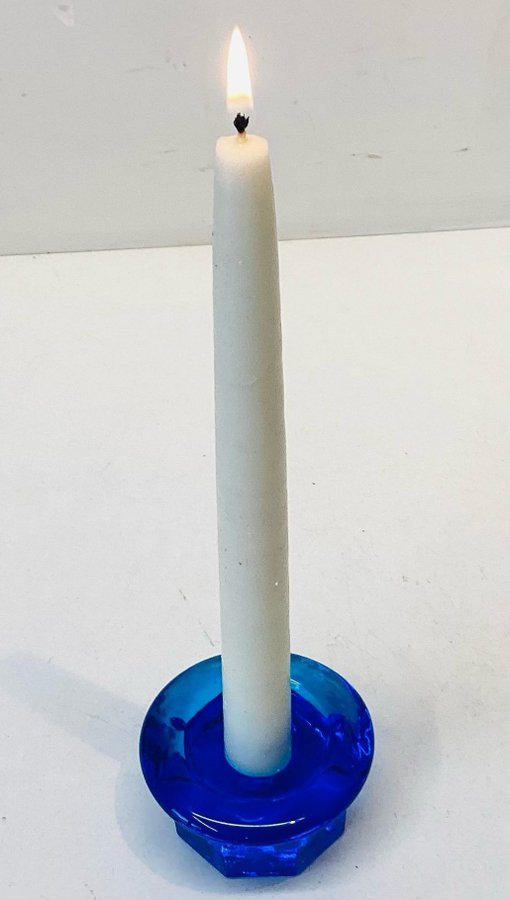 Retro Vintage Vacker Ljusstake för Kronljus från Eneryda Glasbruk i fint skick !