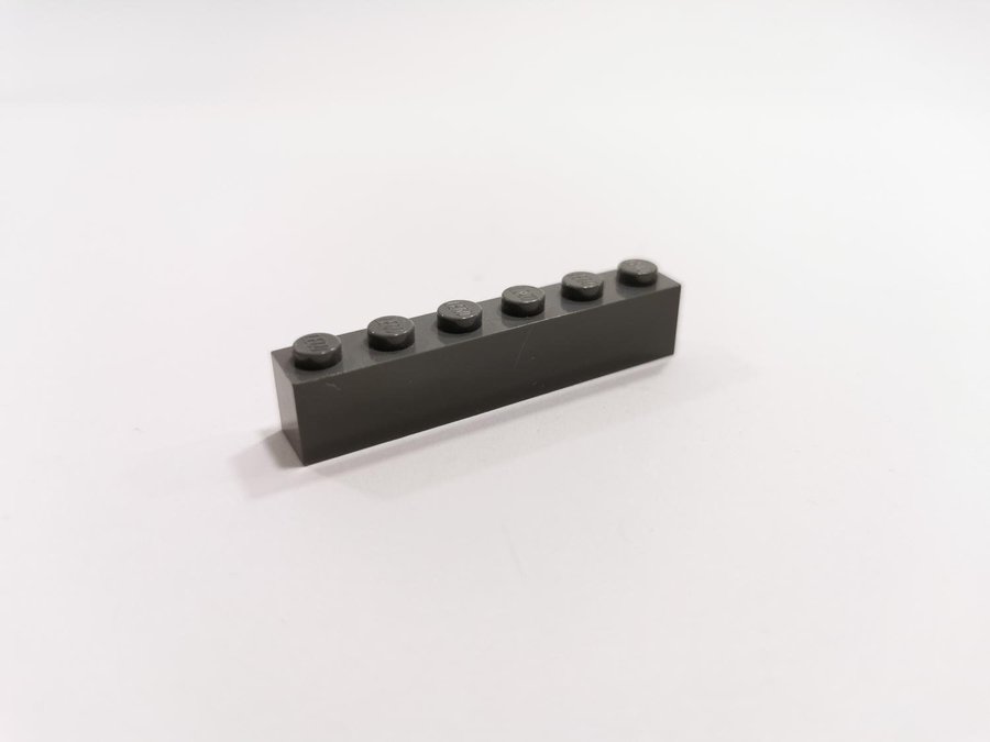 Lego - brick - bas - 1x6 - part 3009 - mörkgrå (bluish)