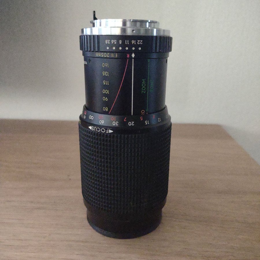 Zykkor lens MC auto zoom 1:38 f=80~205mm