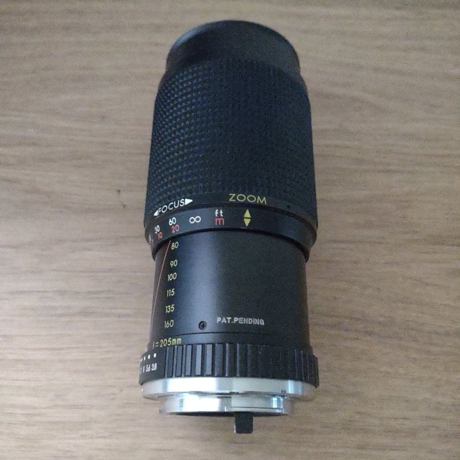 Zykkor lens MC auto zoom 1:38 f=80~205mm