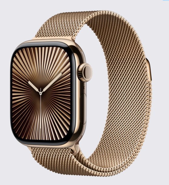 Apple Watch S10 4G 46mm Titan Milanese Loop Gold