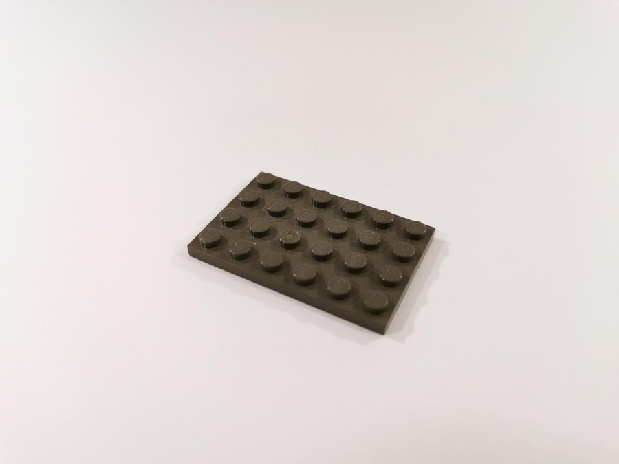 Lego - platta - plate - 4x6 - part 3032 - mörkgrå (old dark gray)