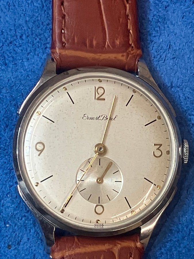 Vintage Ernest Borel Stainless Steel Wristwatch