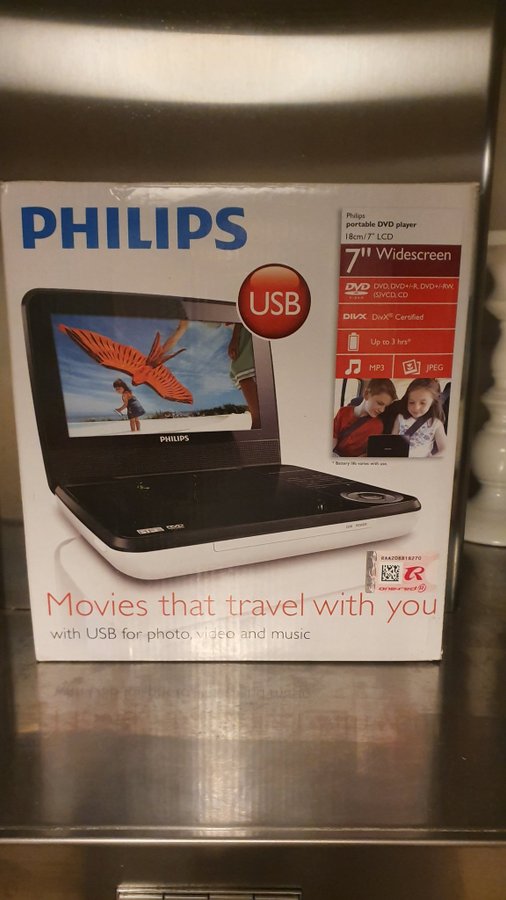 PHILIPS bärbar DVD-spelare PD7030