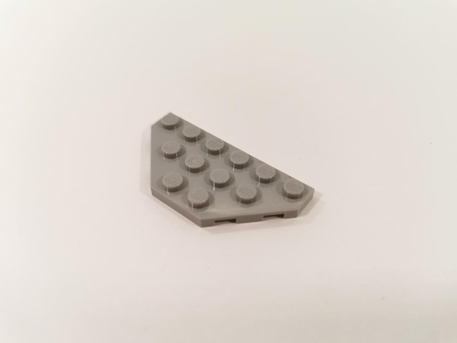 Lego - vinge - Wedge - 6x3 - part 2419 - ljusgrå (bluish)