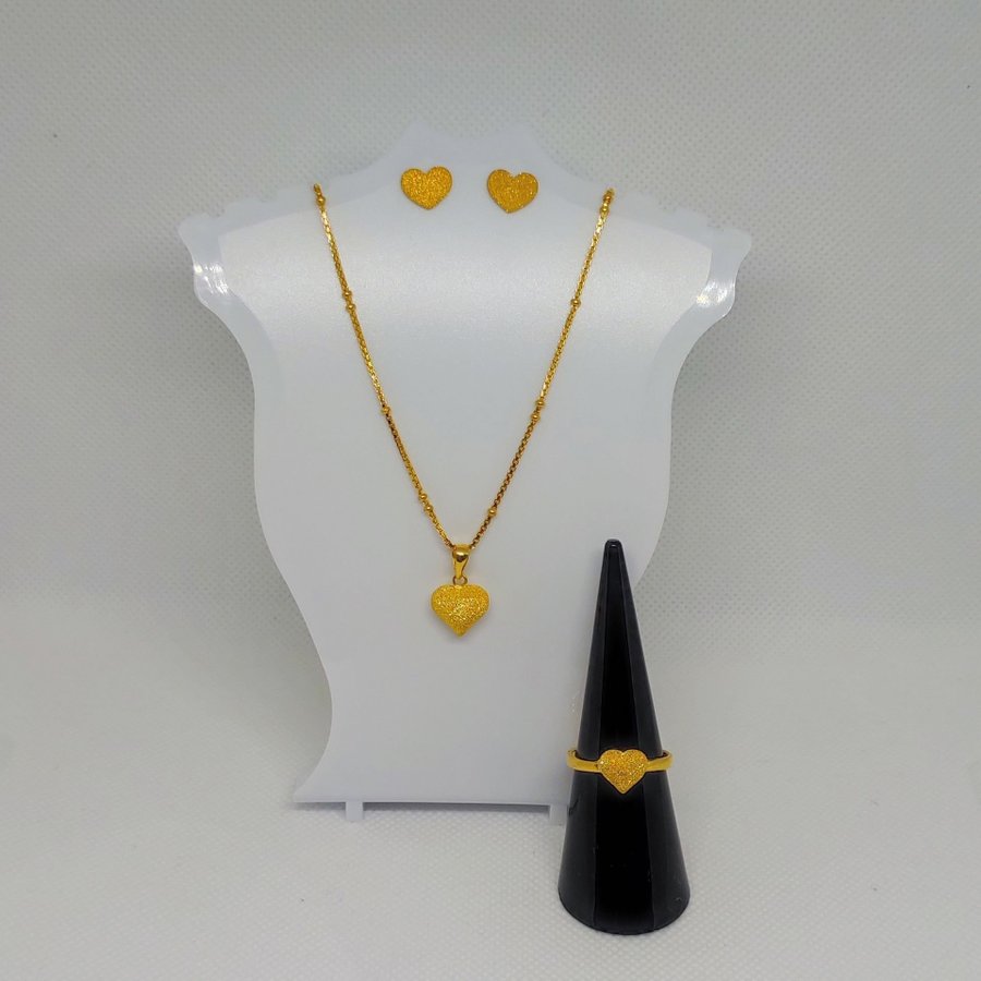 24K Gold Heart Set