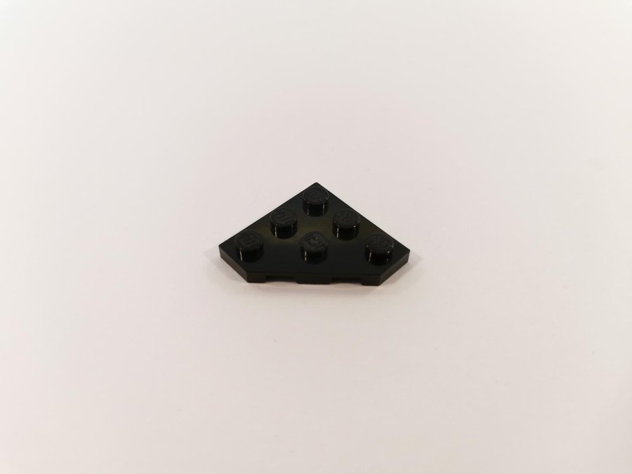 Lego - wedge - vinge - plate - 3x3 - part 2450 - svart