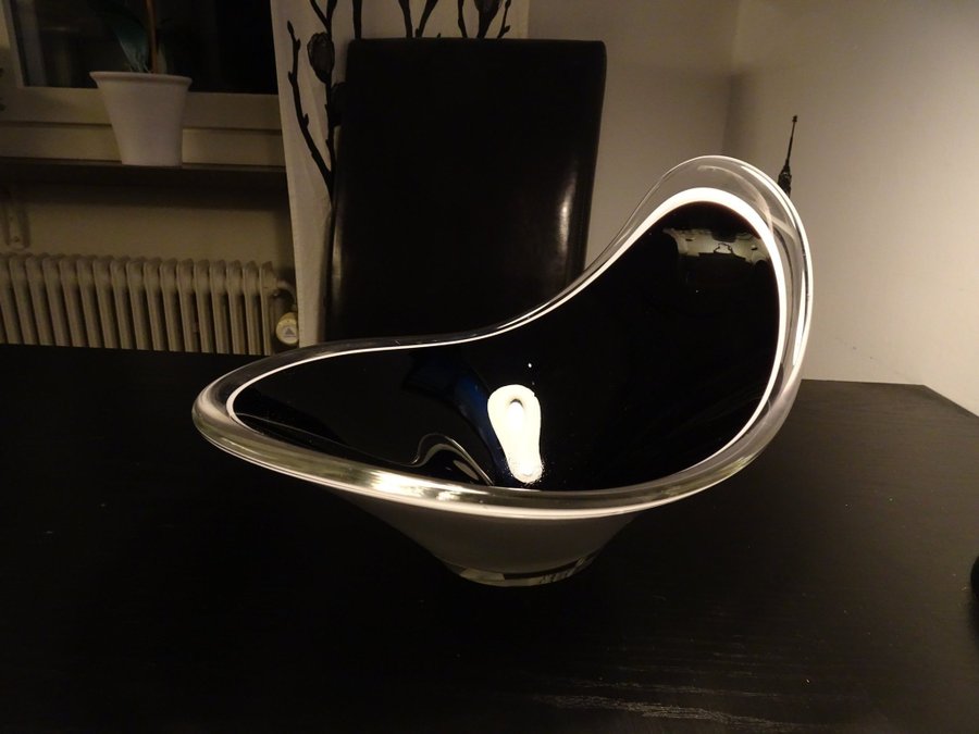 Svart design glasskål