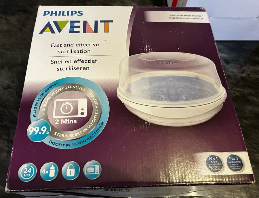 Philips Avent Sterilisator för Babyflaskor + flaska och nappar