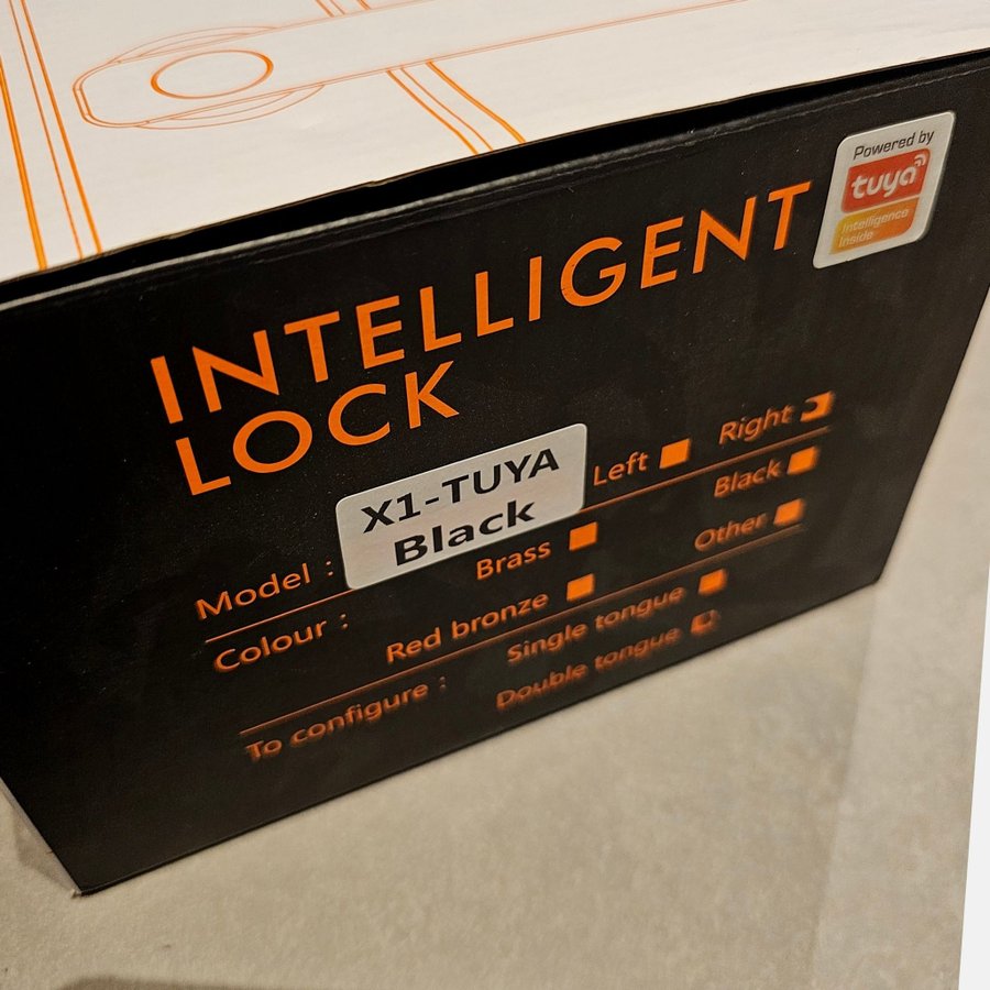 Nytt! Intelligent Lock X1-Tuya Svart