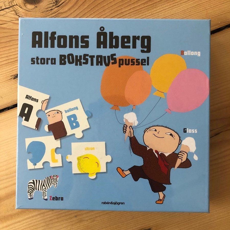 Alfons Åberg golvpussel alfabetet ABC nytt oanvänt