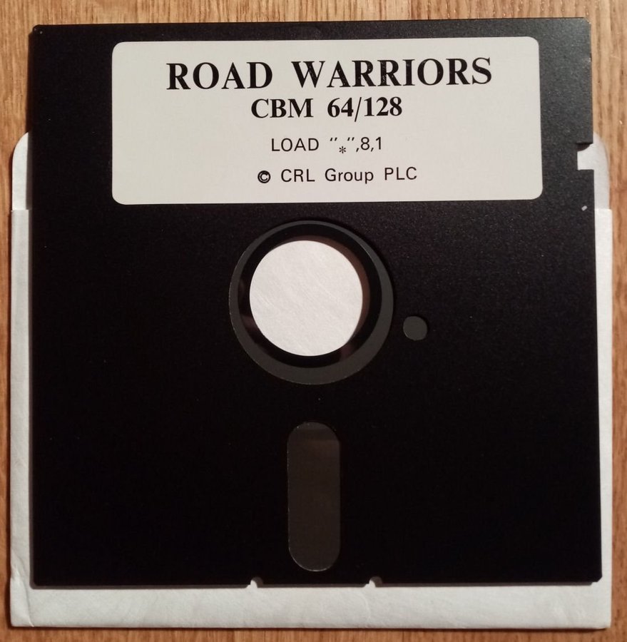 Road Warrior (CRL Group PLC) Lös DISK ->TESTAD<- Commodore 64 / C64 Spel