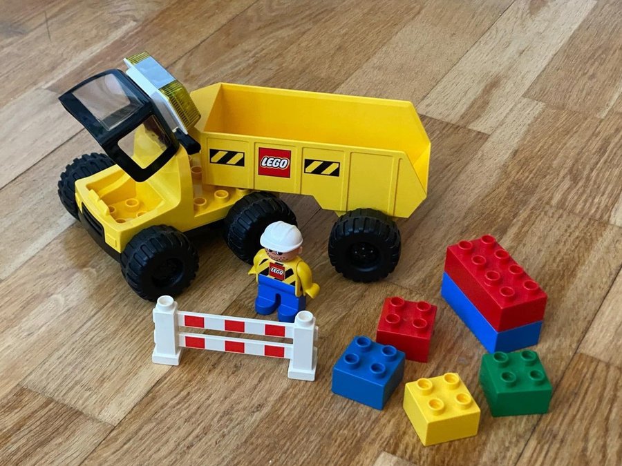 LEGO Duplo 2808 Dumper Lastbil med släp ljud och ljuseffekter batteri 1999