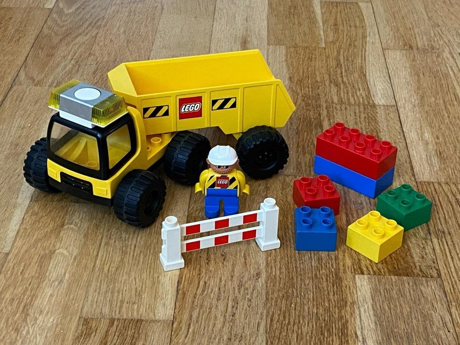 LEGO Duplo 2808 Dumper Lastbil med släp ljud och ljuseffekter batteri 1999