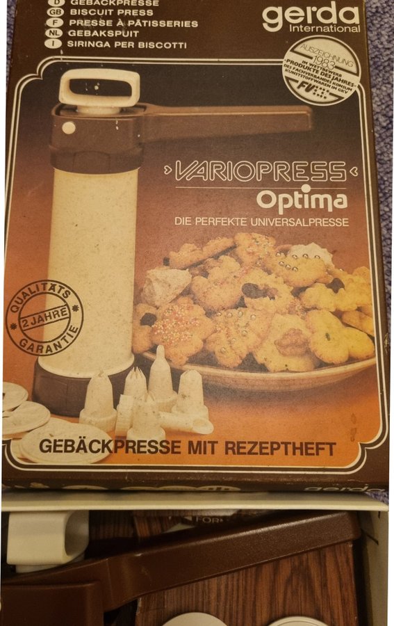 Gerda Variopress Optima - Gebäckpresse med recept