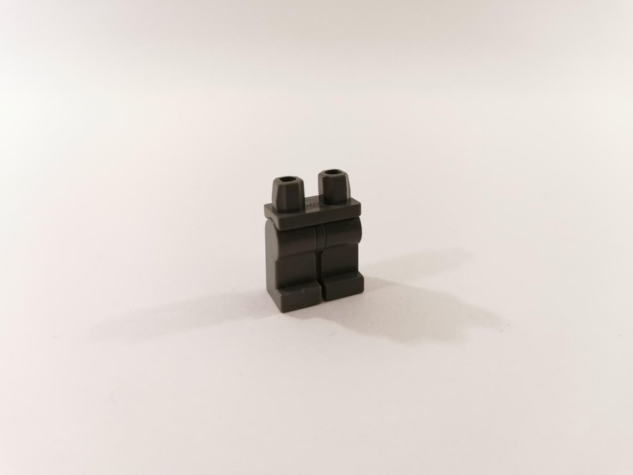 Lego - ben - hips  legs - till minifigur - part 970c00 - mörkgrå (bluish)