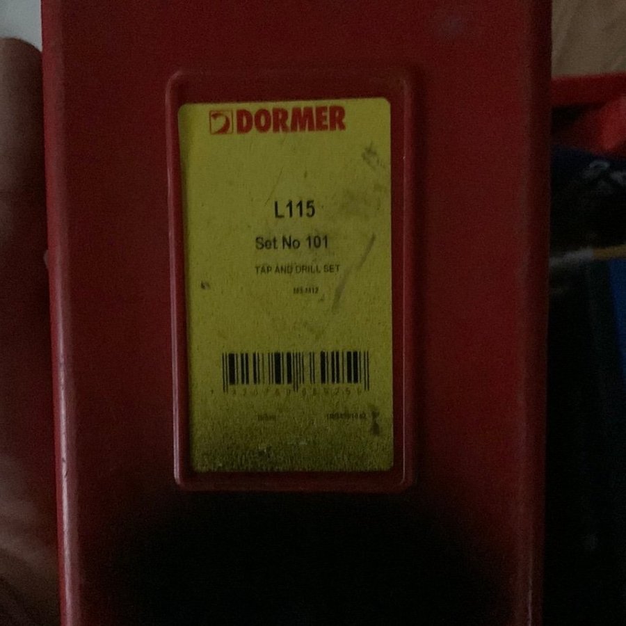 Dormer L115 Set No 101 Tap and Drill Set