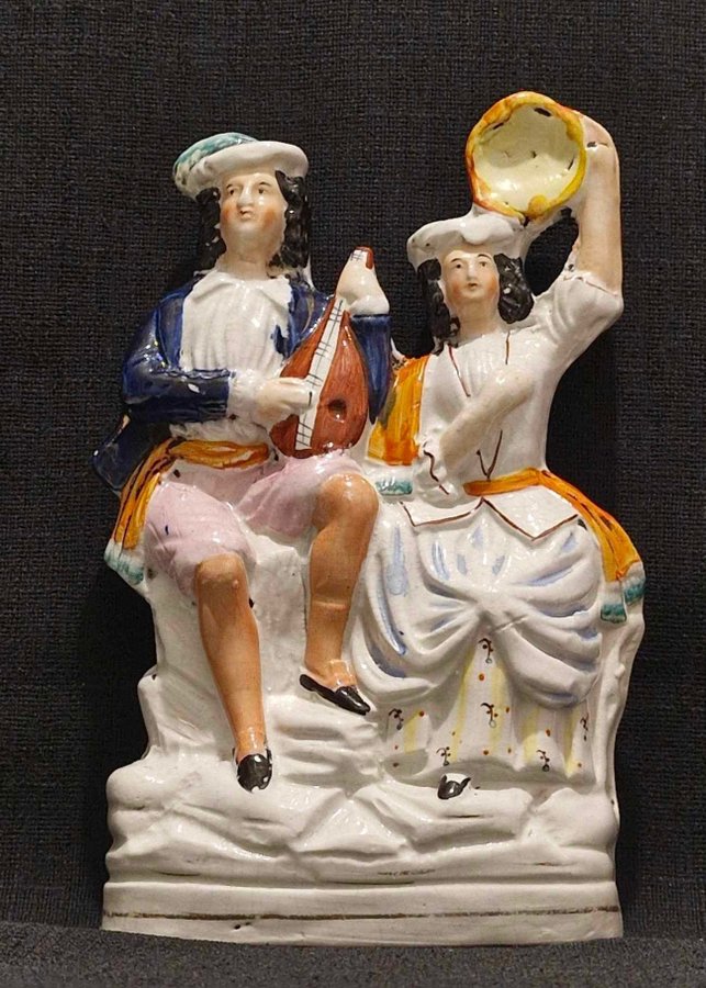 Staffordshire, figurin, lergods, England, 1800-talet mitt