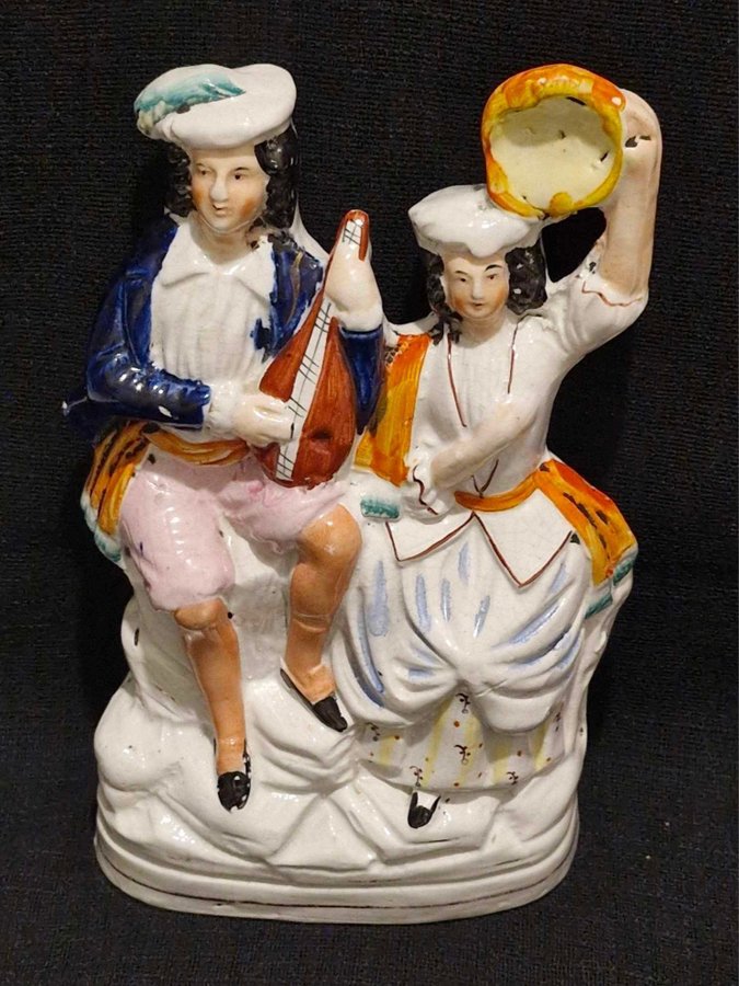 Staffordshire, figurin, lergods, England, 1800-talet mitt