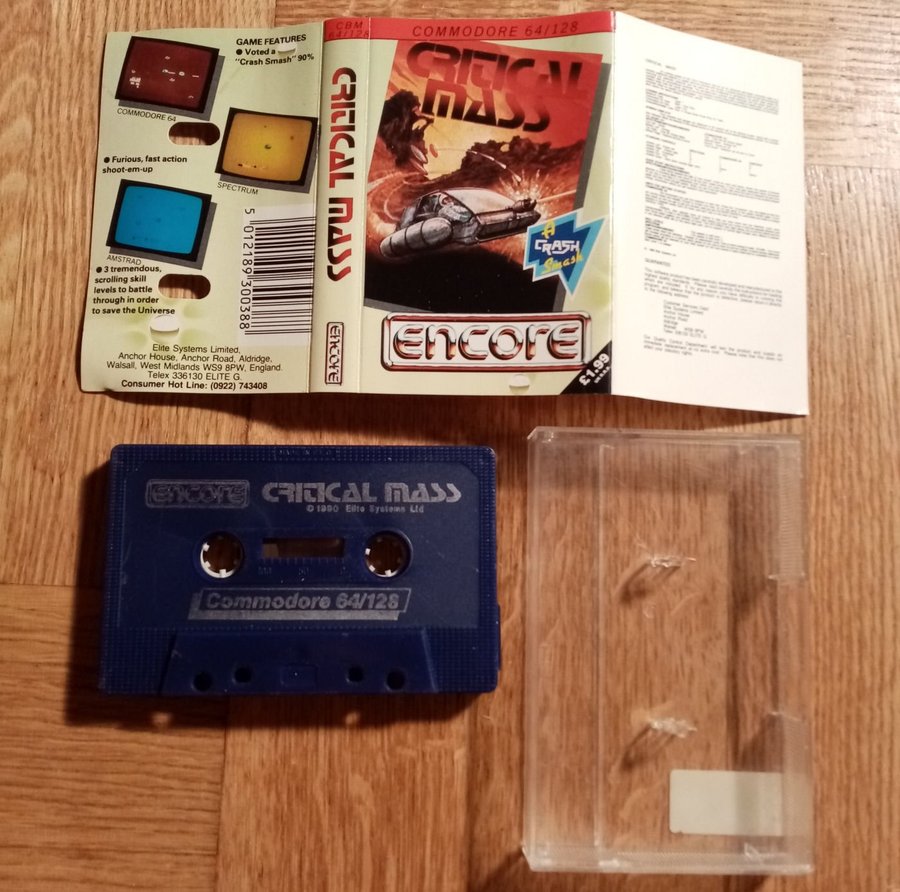 Critical Mass (Encore - Durell) ->TESTAD<- Commodore 64 / C64 Spel