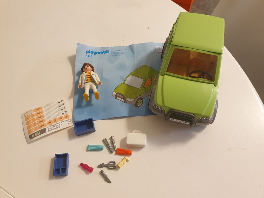 Playmobil 4345 Vetrinärsbil - Manual i sämre skick.