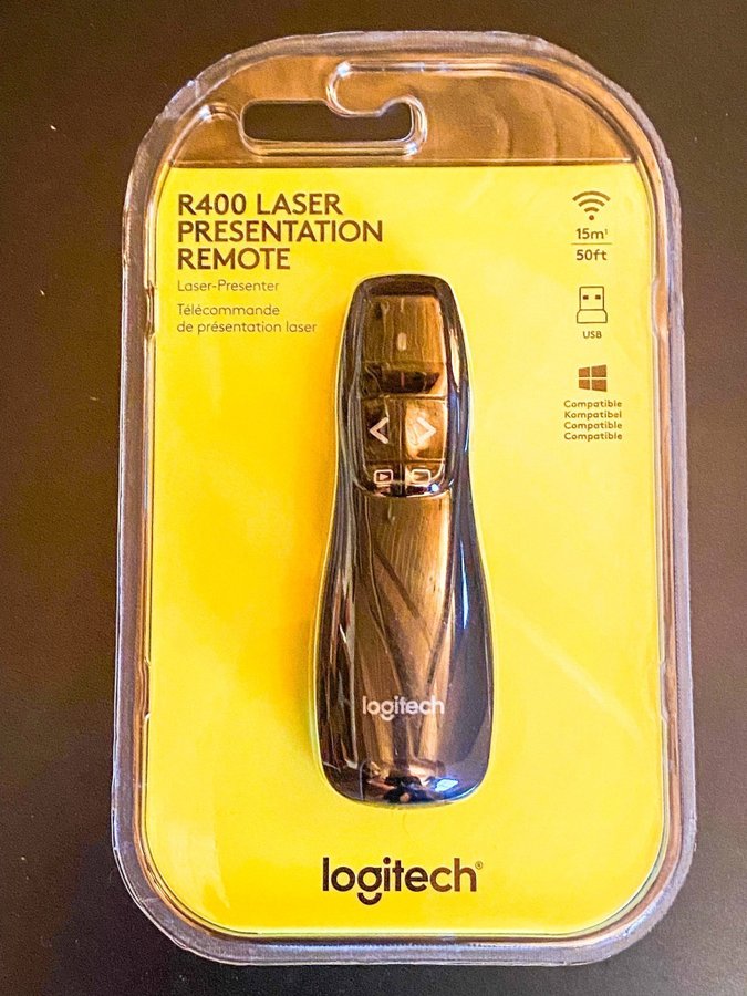 Dator-fjärrkontroll Logitech Presenter R400 Laserpekare