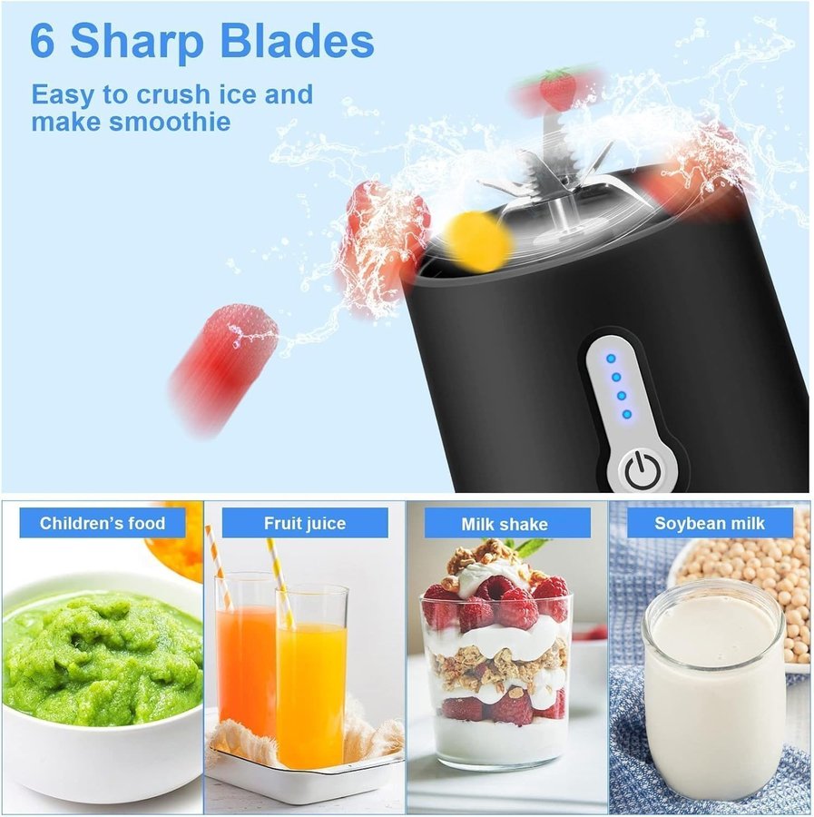 NY Bärbar Blender Personal Size Blender | 450ml | USB | 4000mAh | USB-C